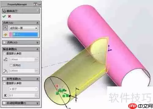 SolidWorks钣金：斜切圆管的制作与展开方法