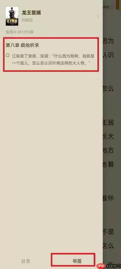 番茄小说怎么查看书签