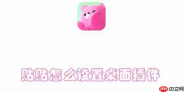 贴贴怎么设置桌面插件