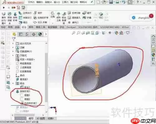 SW钣金：圆管展开图中如何画圆