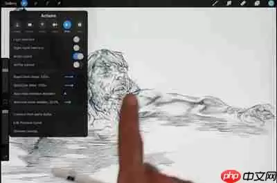 Procreate怎么显示笔刷轮廓