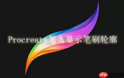 Procreate怎么显示笔刷轮廓