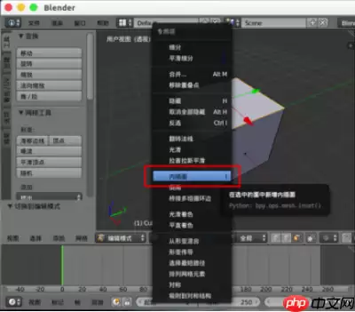 Blender怎么插入面?