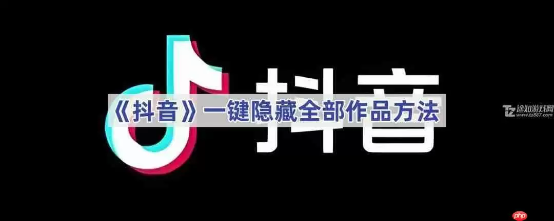 《抖音》一键隐藏全部作品方法