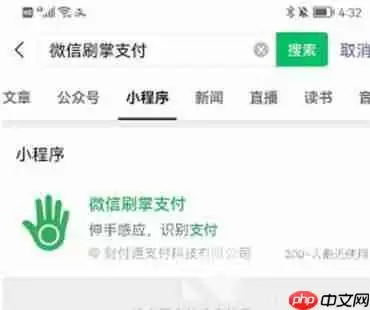 微信刷掌支付怎么开通