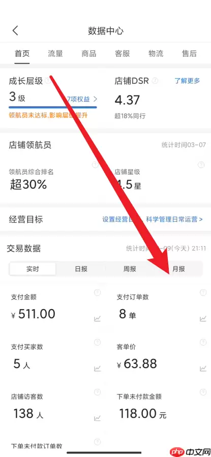 拼多多商家版怎么查看月销售额？拼多多商家版查看月销售额方法