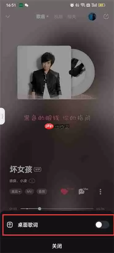 酷狗音乐如何设置歌词显示在屏幕上