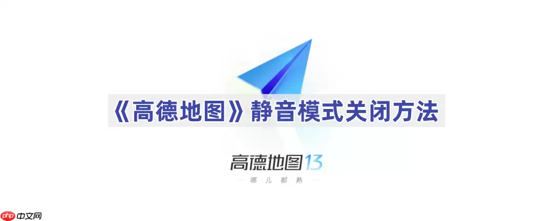 《高德地图》静音模式关闭方法