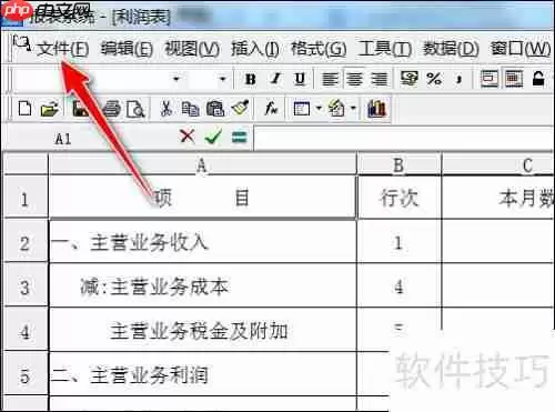 KIS财务软件导出Excel财务报表的方法
