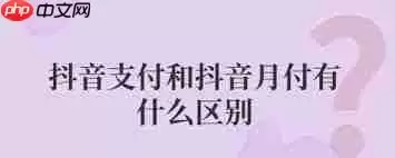 抖音月付和抖音支付有何区别