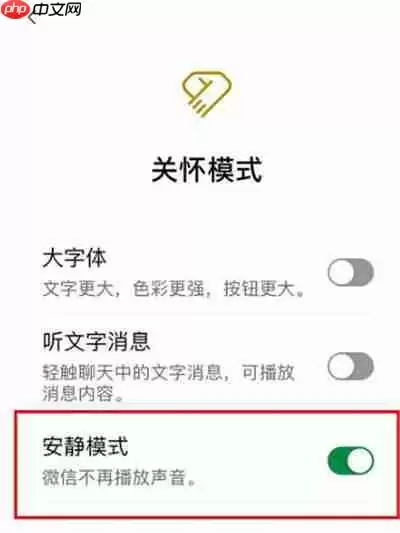 微信怎么关闭安静模式