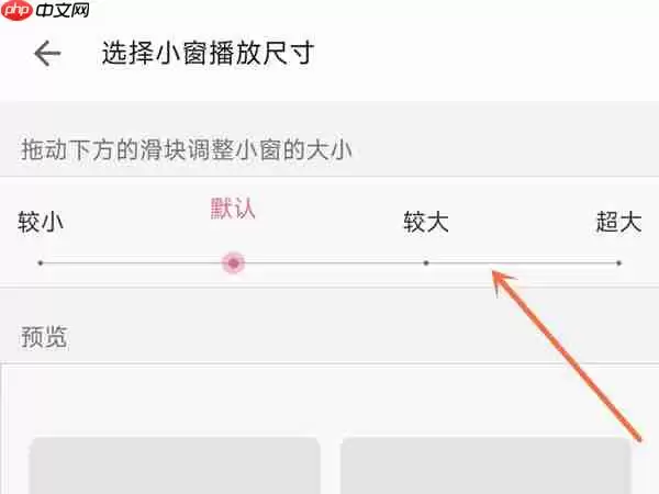 b站悬浮窗大小如何调整
