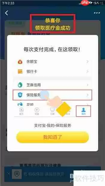 支付宝免费医疗金领取攻略