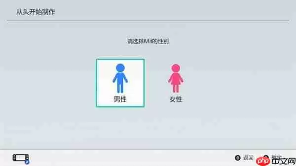 Switch2 Mii性别选项取消 使用角色风格选择代替