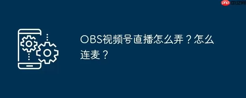 obs视频号直播怎么弄？怎么连麦？