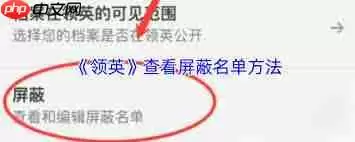 领英如何查看黑名单