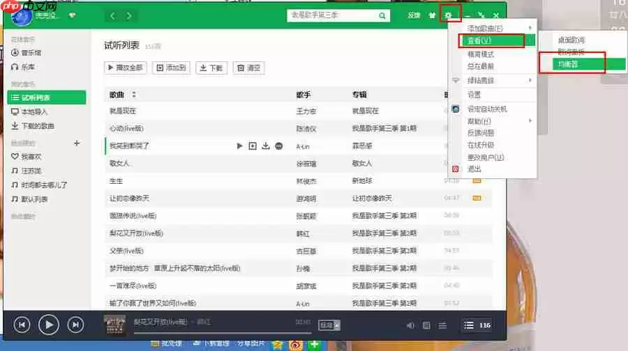 qq音乐如何设置参数_qq音乐参数设置方法分享