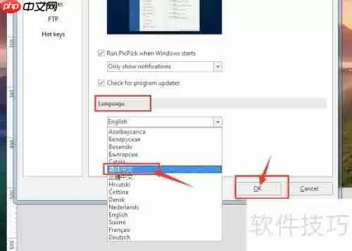 PicPick怎么设置为中文版：简单教程