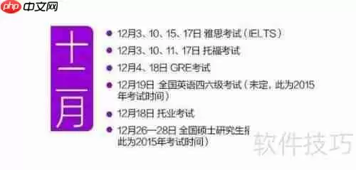 2016考试日历：这些重要考试时间你要知道