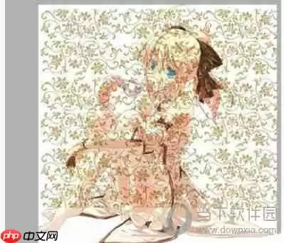 怎么用sai绘画软件为图片加上花纹 为图片加上花纹方法说明