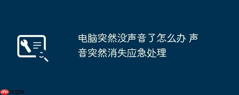电脑突然没声音了怎么办 声音突然消失应急处理