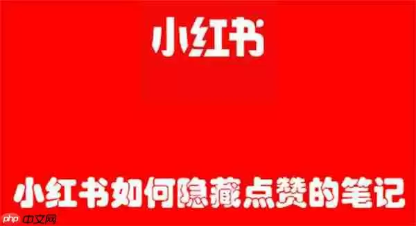 小红书如何隐藏点赞的笔记