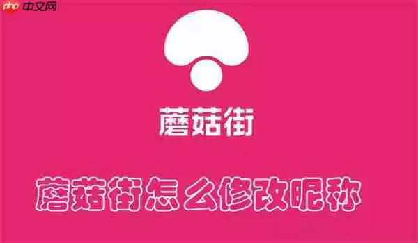 蘑菇街怎么修改昵称