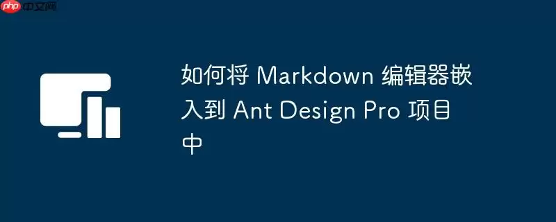 如何将 Markdown 编辑器嵌入到 Ant Design Pro 项目中