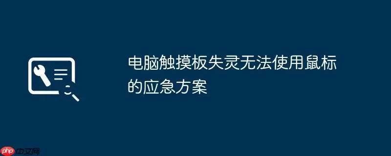 电脑触摸板失灵无法使用鼠标的应急方案