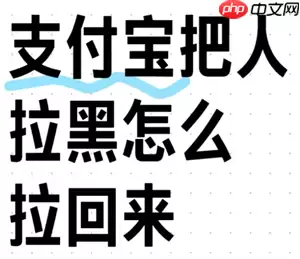 支付宝拉黑怎么拉回来 支付宝拉黑拉回来教程