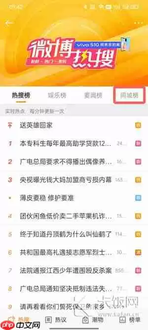 绿藤市同城热搜怎么进入