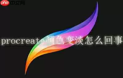 procreate颜色变淡怎么回事