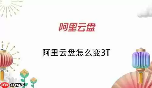 阿里云盘怎么变3T