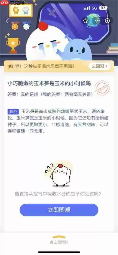 支付宝蚂蚁庄园7.31日答案是什么