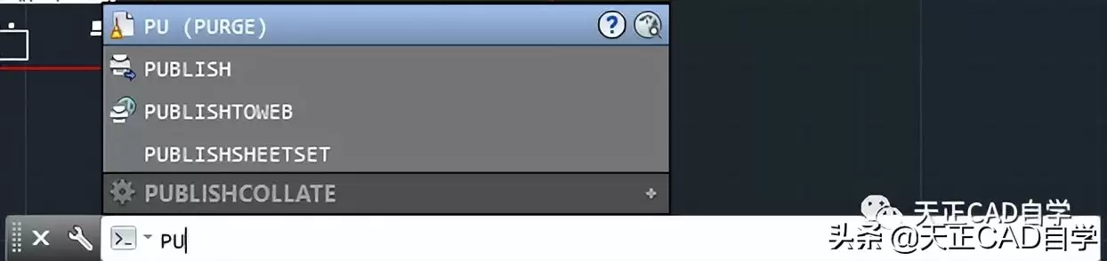 使用PU命令清理CAD文件