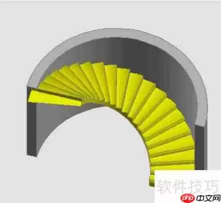 天正建筑2014版圆弧楼梯设计方法