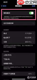 苹果8悬浮球在哪设置