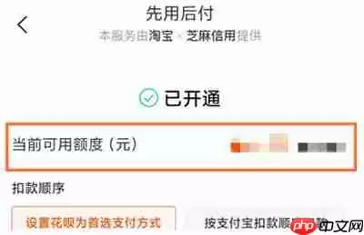 淘宝先用后付额度怎么查看