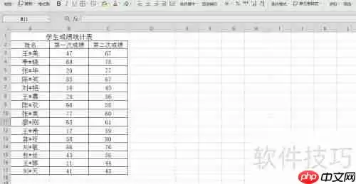 Excel统计学生两次成绩名次进退情况