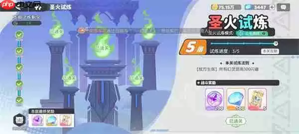 龙魂旅人圣火试炼5-1自动通关攻略