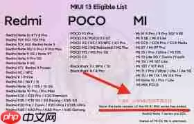 鸿蒙系统支持哪些小米手机型号