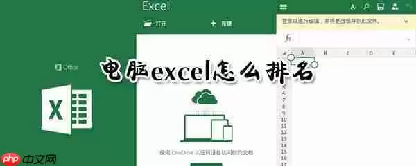 电脑excel怎么进行排名？excel自动排名教程分享