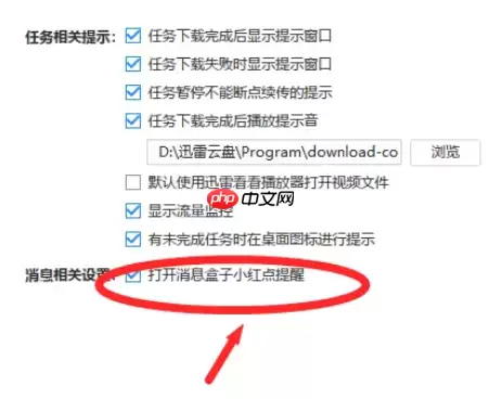 迅雷极速版怎么关闭消息盒子小红点?迅雷极速版关闭消息盒子小红点的方法