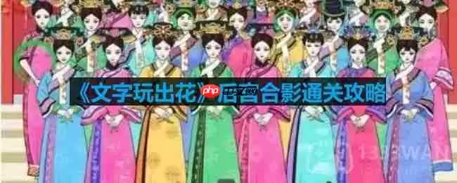 文字玩出花后宫合影怎么过-后宫合影通关攻略
