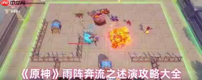 原神雨阵奔流之述演全关卡满分布阵指南