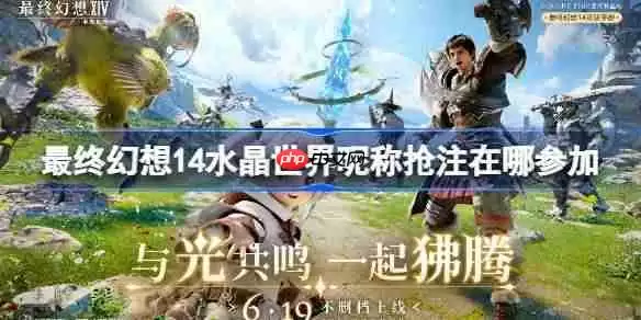最终幻想14水晶世界昵称抢注在哪参加-ff14手游昵称抢注活动地址