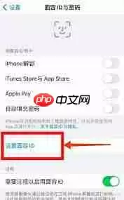 苹果手机如何开启面容识别