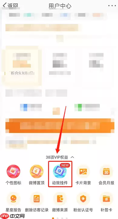 微博动态挂件怎么设置