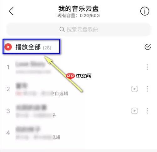 网易云音乐云盘音乐怎么播放