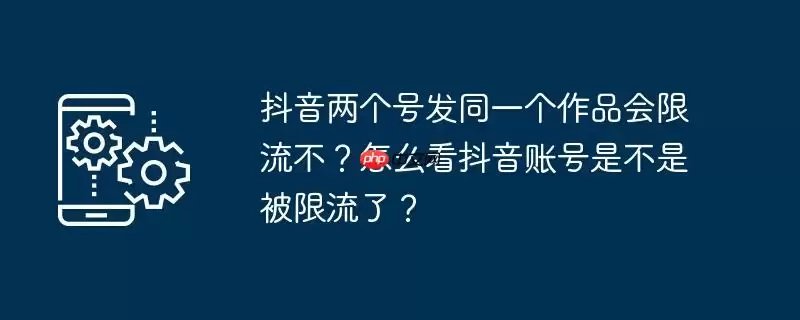 抖音两个号发同一个作品会限流不？怎么看抖音账号是不是被限流了？